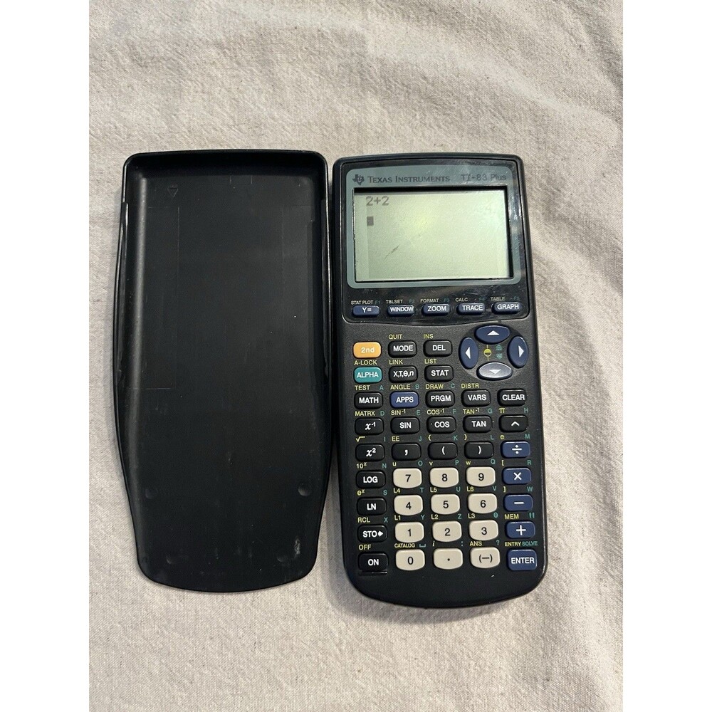 Texas Instruments TI-83 Plus Graphing Calculator w/ Slide Cover Tested & Working